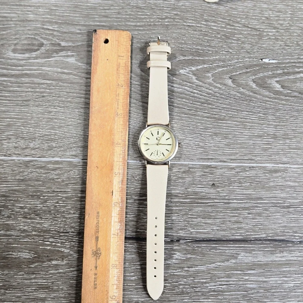 Charming Charlie Women's Quartz Watch Lot of 3 White & Cream Leather Strap